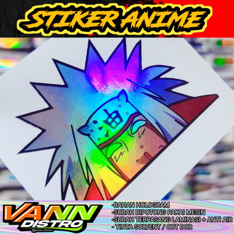 Stiker anime jiraya HOLOGRAM