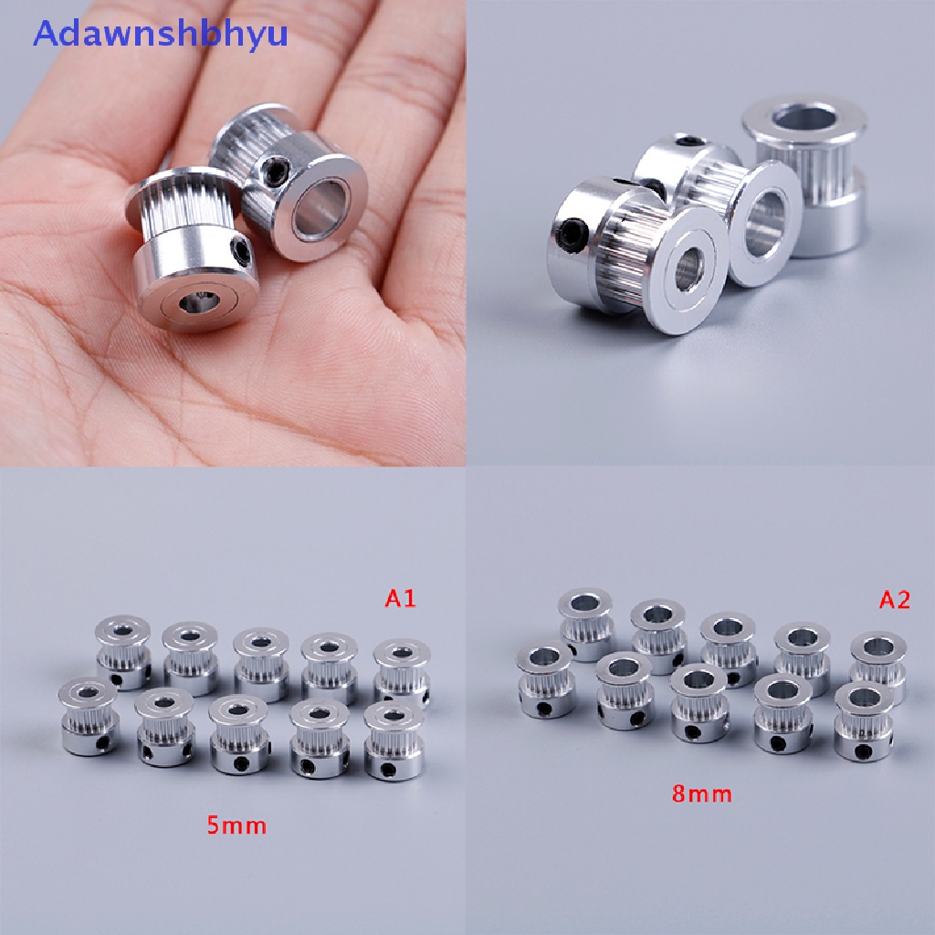 Adhyu 10Pcs gt2 timing pulley 20gigi Lubang 5mm 8mm Untuk gt2 synchronous belt 2gt belt ID