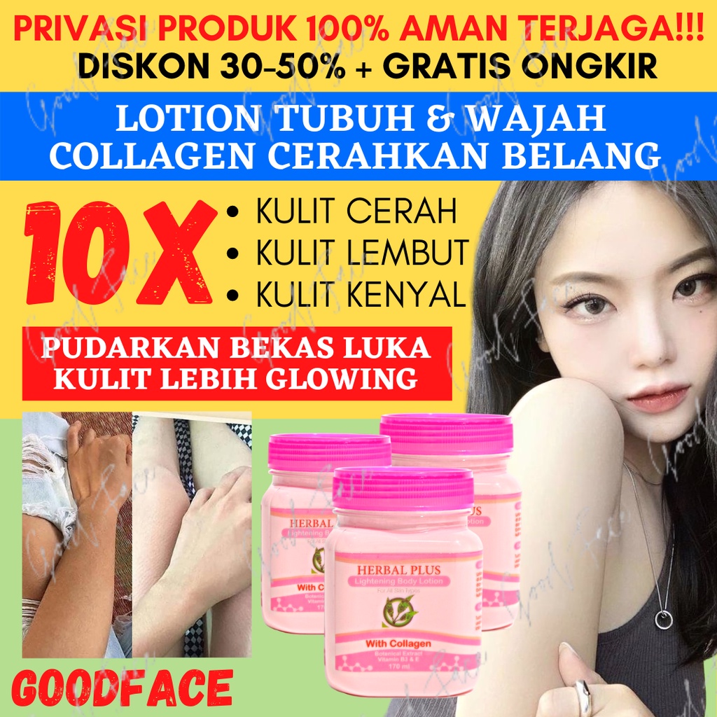 Jual HERBAL PLUS Collagen Body Lotion 170ml Shopee Indonesia