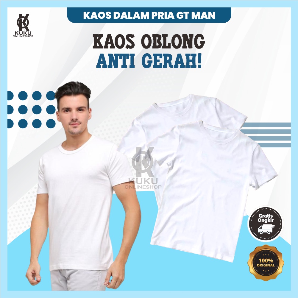Kaos Dalam Pria | Pakaian dalam Pria Gt man | Gtman Putih | baju dalam pria