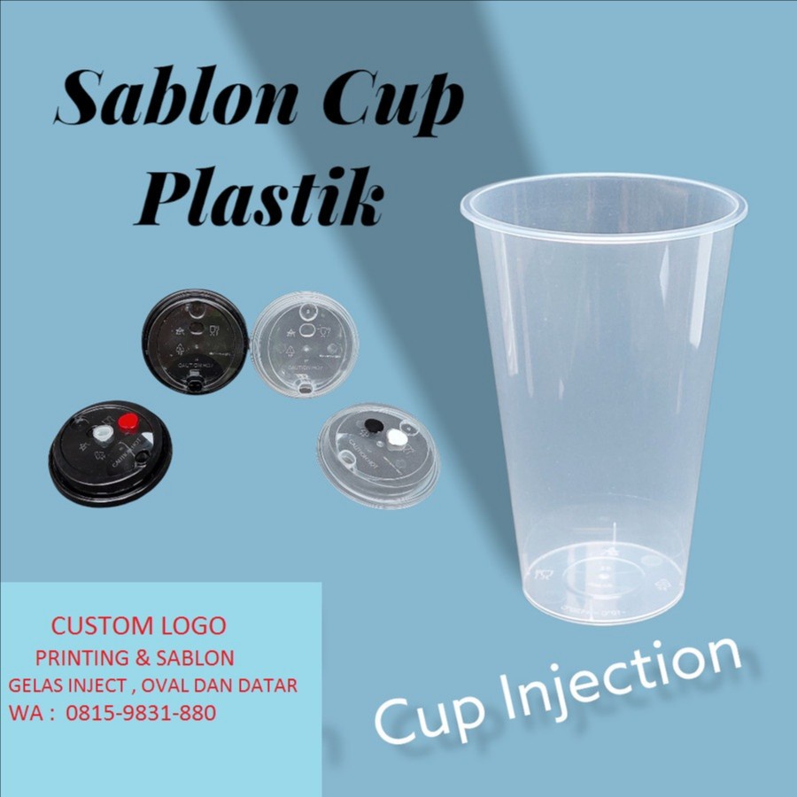 CETAK SABLON PRINTING LOGO CUP GELAS PLASTIK