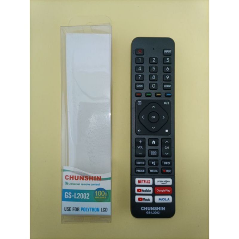 REMOT REMOTE SMART TV DIGITAL POLYTRON LED/LCD CHUNSHIN