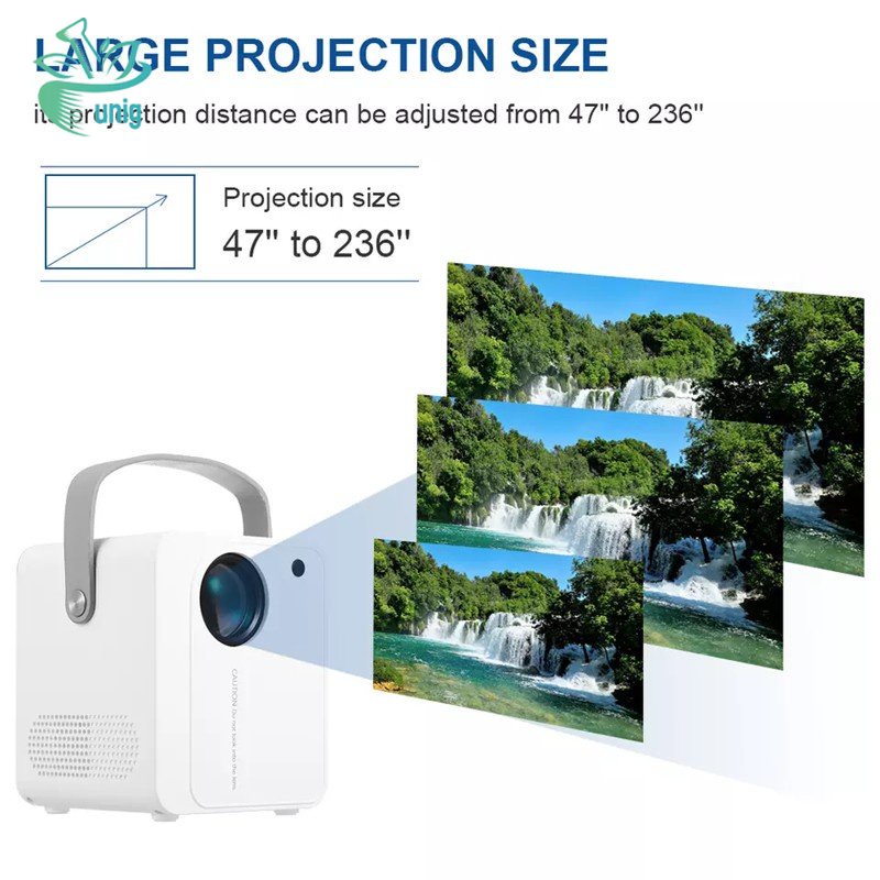 (𝐆𝐫𝐚𝐭𝐢𝐬 𝐎𝐧𝐠𝐤𝐢𝐫) Proyektor HD Smart Projector 1080P &amp; 4K With WiFi &amp; Bluetooth 150 ANSI 8000 Lumens