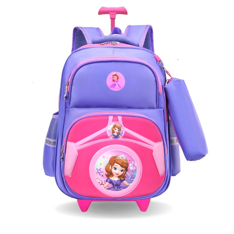 Tas Troli Ransel Sekolah Paud-TK Anak Perempuan Karakter Unicorn Frozen Tas Ransel Troli Sekolah Import 3D Emboss