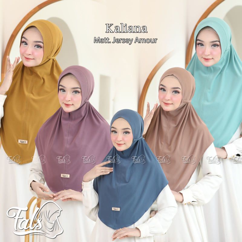 [ Ori Fals ] KALIANA••hijab pet tali••hijab instan jersey amour