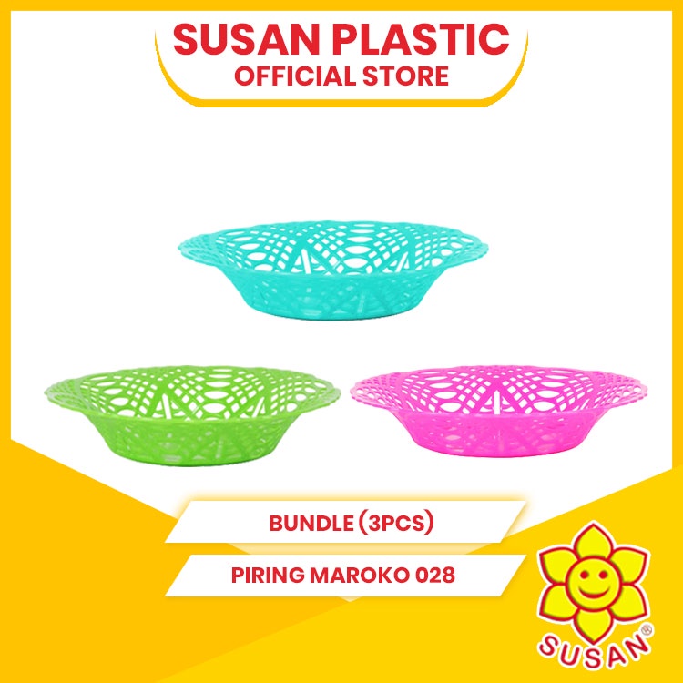 (3PCS) Piring Maroko 028 - Piring Plastik - Piring Buah - Piring Souvenir