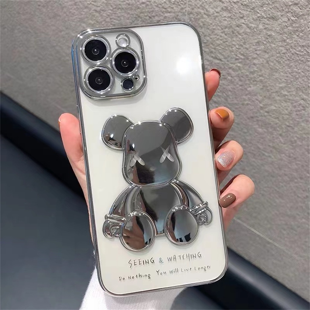 Mewah Kartun 3D Kub Case iPhone 14 Pro Max Plus Case iPhone 13 12 Pro Max 14lapisan Canggih Penuh Tertutup Shockproof Perlindungan Bening Soft Case