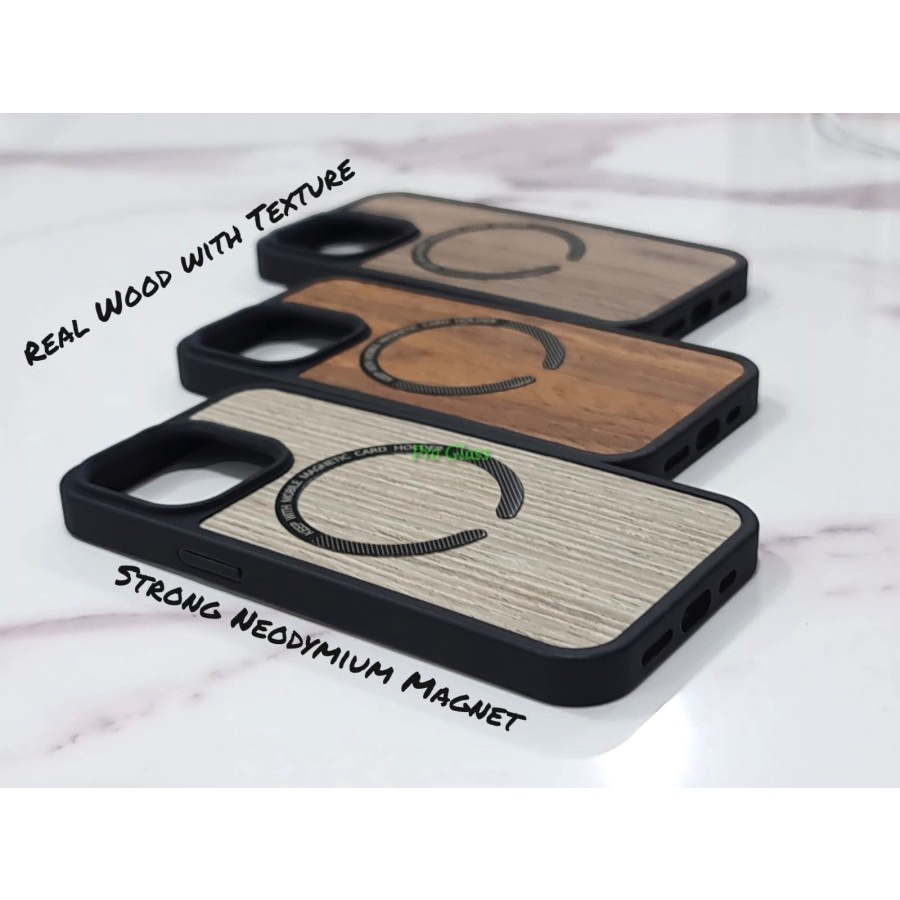 C146 Iphone 11 11 PRO 11 PRO MAX 12 12 PRO 12 PRO MAX 13 13 PRO 13 PRO MAX 14 14 PLUS 14 PRO 14 PRO MAX Premium Wooden Case with Magsafe Wood