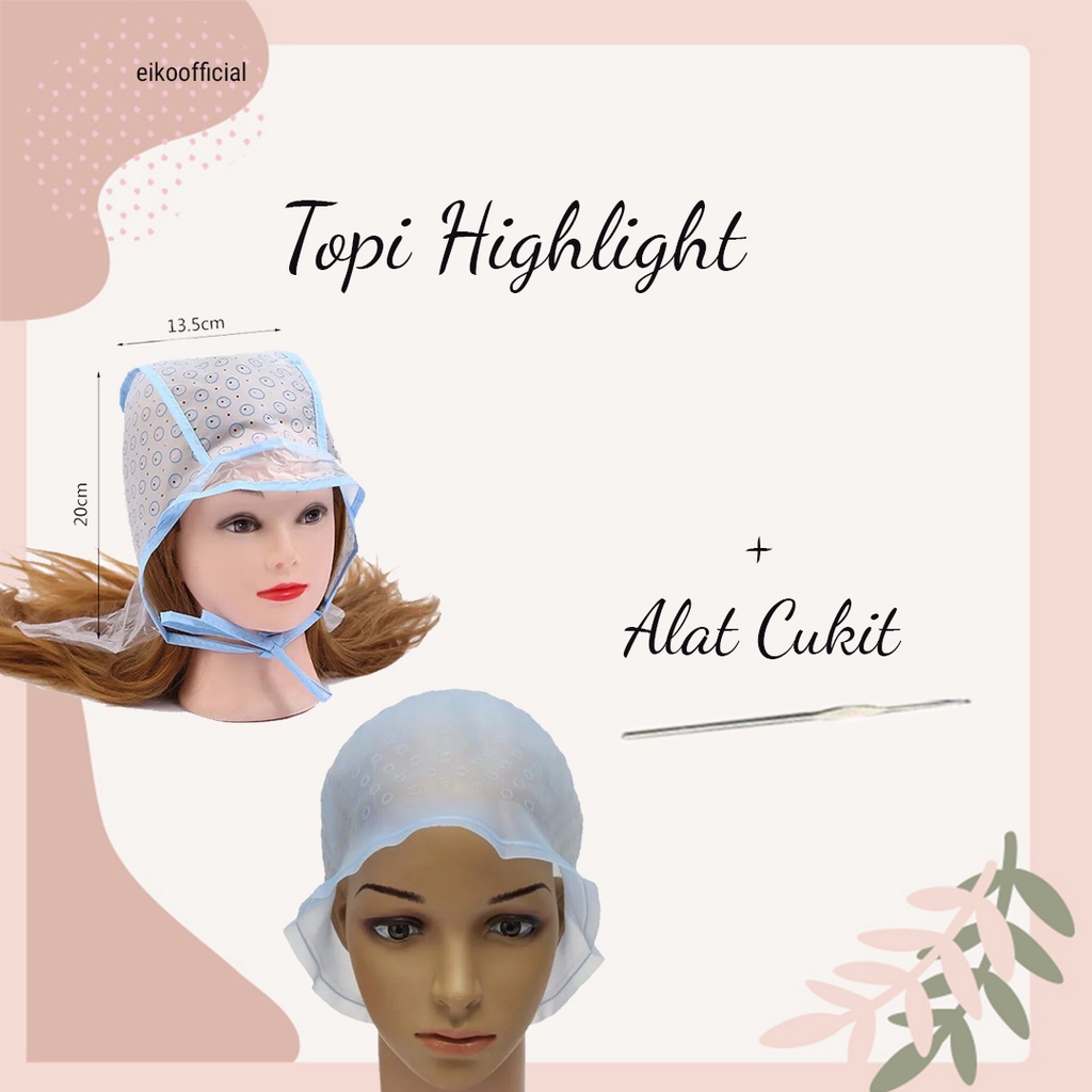 Topi Highlight Silicon Pewarnaan Semir Cat Rambut Salon Barbershop