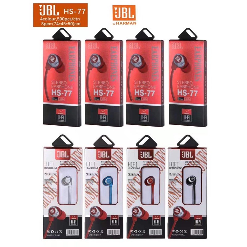 Earphone JBL Music By harman HS 77 &amp; handsfree stereo bass/Earphone musik SS2200