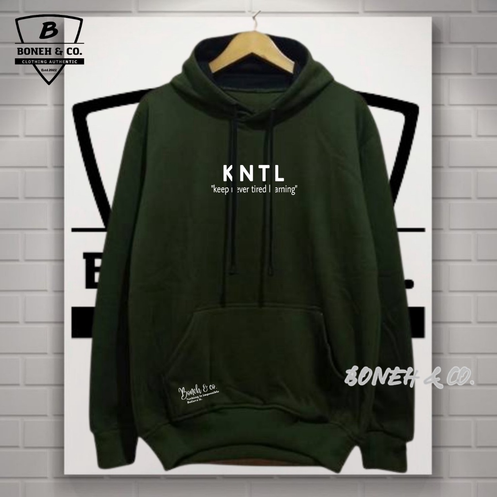 Sweater Hoodie Pria Jaket Pria Murah Hoodie Zipper Authentic Jumper Hodi Distro KNTL Hijau Army Terlaris 2022 COD