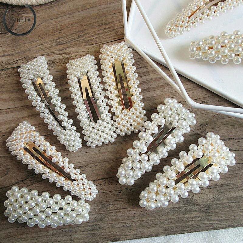 DC - Jepit ala korea Rambut Mutiara Aksesoris Wanita Anak / Dewasa Fashion Mutiara Murah Pearl Hairclip Hairpin Import.