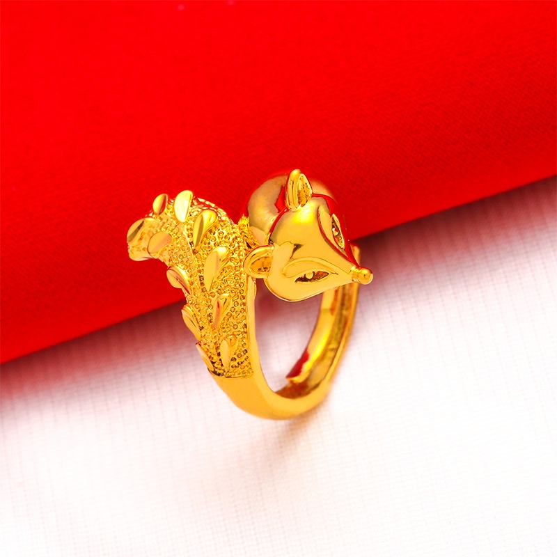 Goldkingdom Perhiasan Fashion Emas Asli Kadar 375Bangkok Aksesoris Ready Stock Set Kalung Gelang Cincin Rubah Wanita Dengan Finishing Buram Tersedia Untuk Tahan Lama Luntur