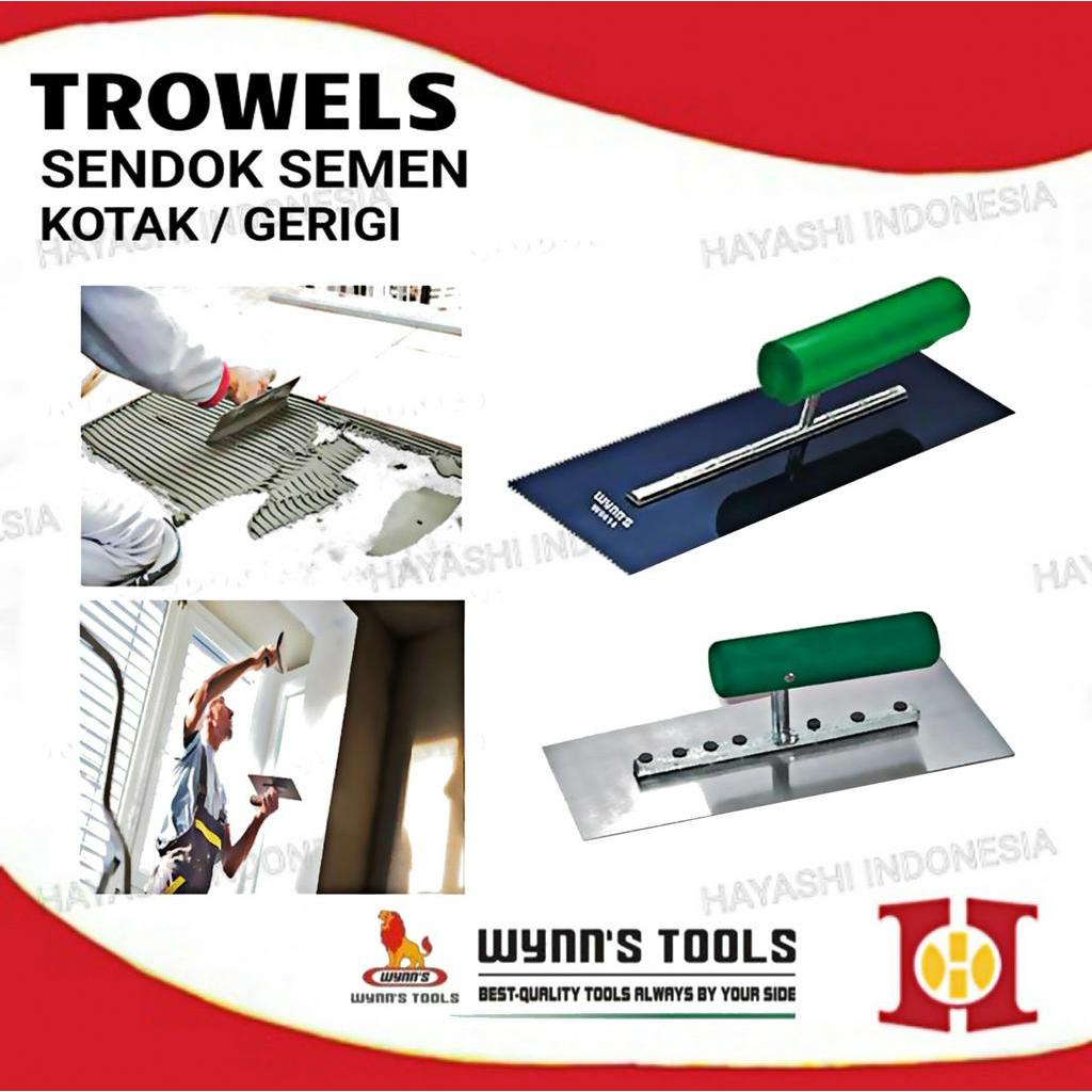 Sendok Semen Kotak  Gerigi Plaster Trowel Stainless Steel