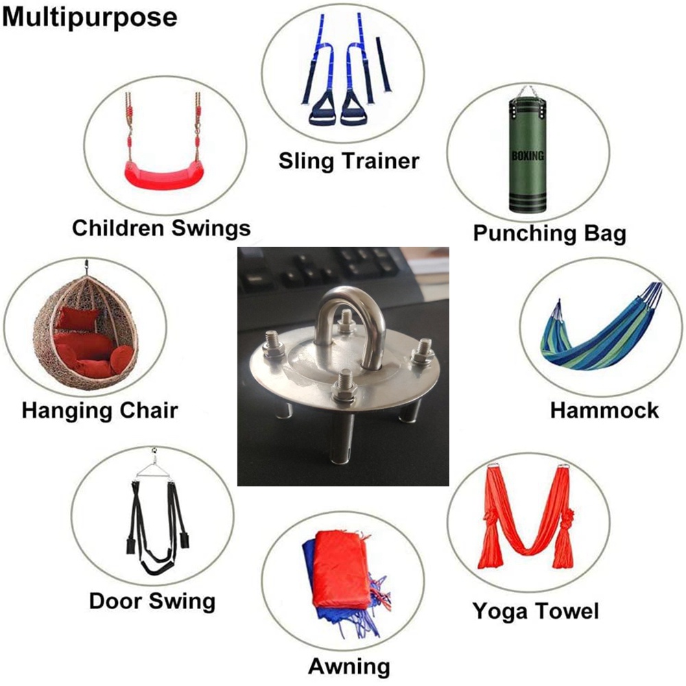 High Quality Stainless Hook Hanging Kit Hanger Mount Ceiling Suspension Bracket Yoga