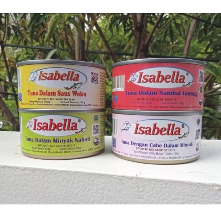 

9.9 FLASH SALE Tuna kaleng isabella ( sambal goreng, woku, minyak nabati,sambal goreng)