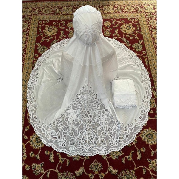 MUKENA KERANCANG PUNGGUNG BAHAN KATUN PARIS / MUKENA KERANCANG / MUKENA KATUN PARIS / MUKENA EXKLUIS