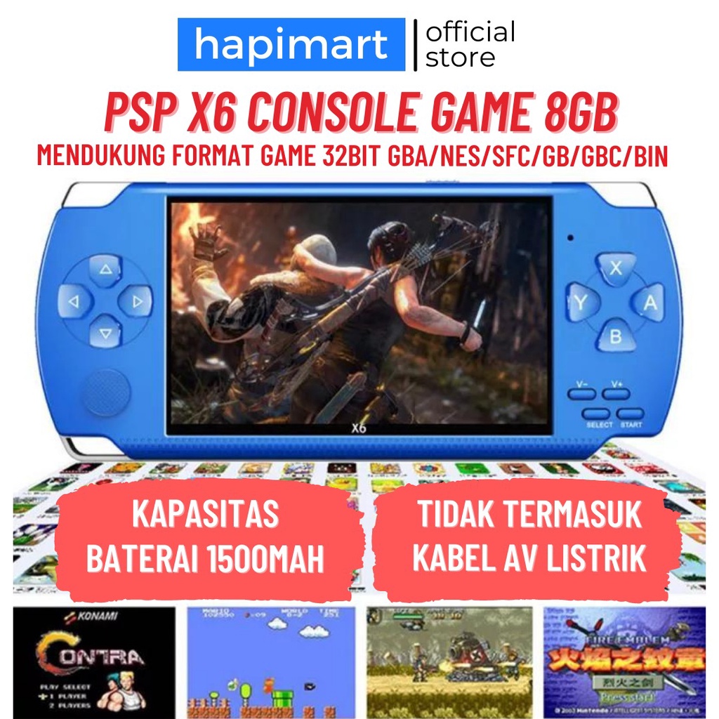 Game Console Player for PSP Game Handheld Retro Game 8GB X6 PRO Video