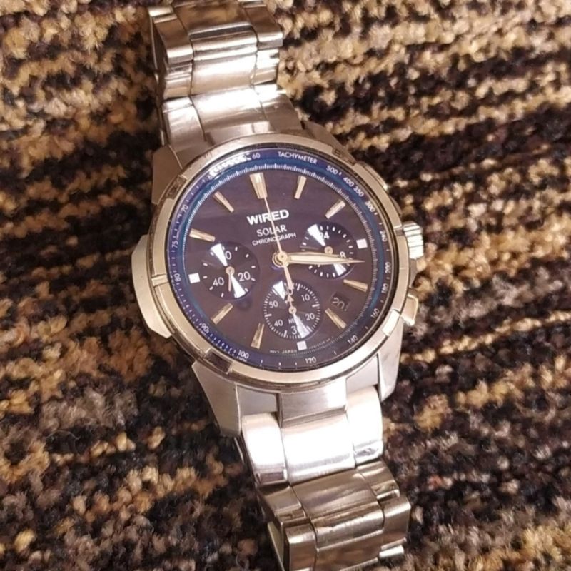 SEIKO WIRED V175-0AB0 SOLAR CHRONOGRAPH