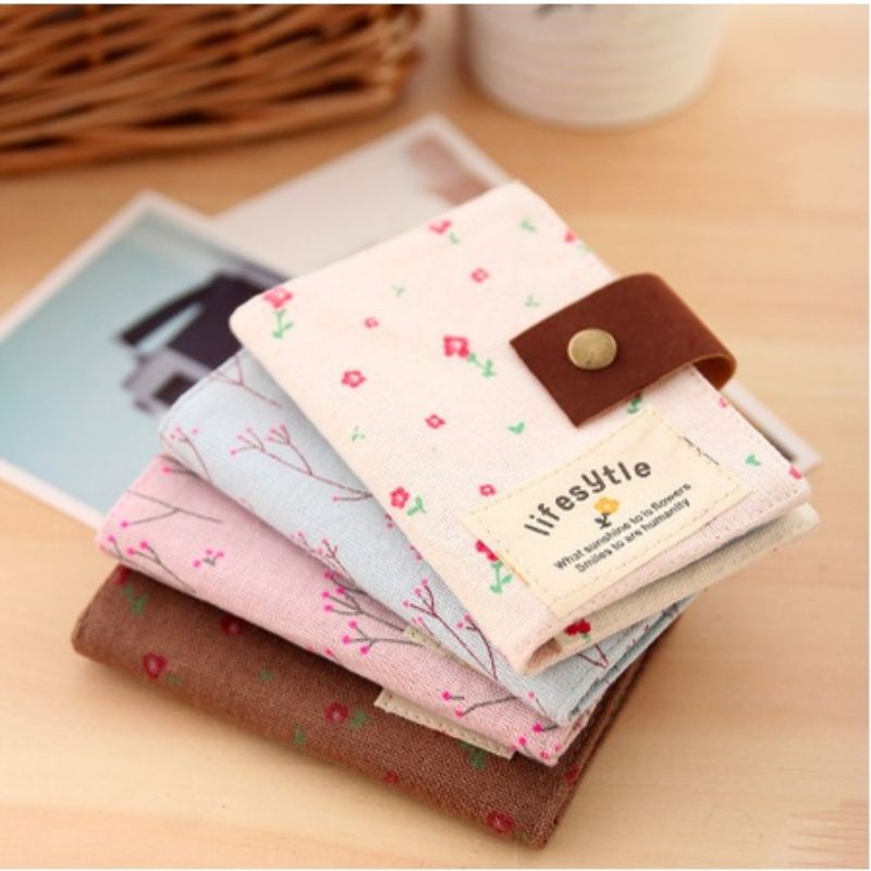 Dompet Kartu Kanvas 20 Slot Card Holder Serbaguna Penyimpanan Kartu