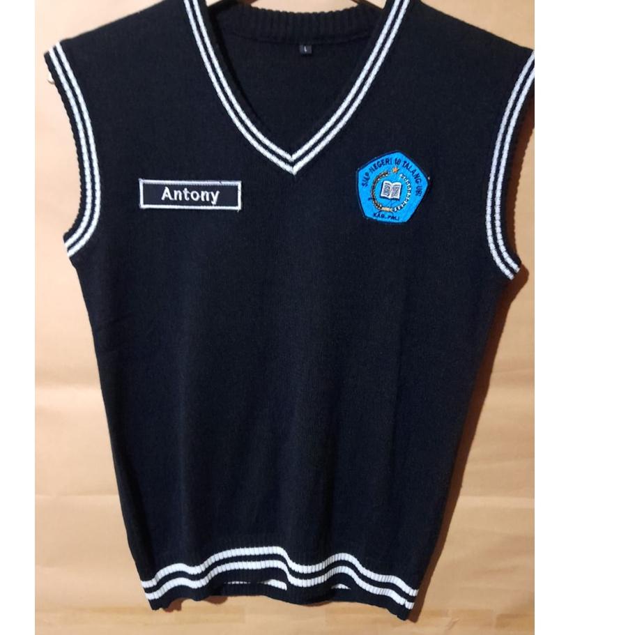 Kualitas Dijamin ROMPI RAJUT PRIA-WANITA PREMIUM/BAJU LUARAN STYLE KOREA/MOTIP LIST PUTIH