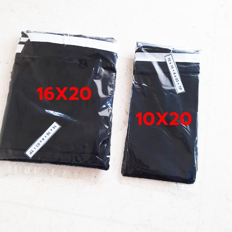 

☆ 100pcs Polymailer 10x20 cm / Amplop Plastik dengan Seal warna Hitam / Plastik Packing Online Shop ㊗