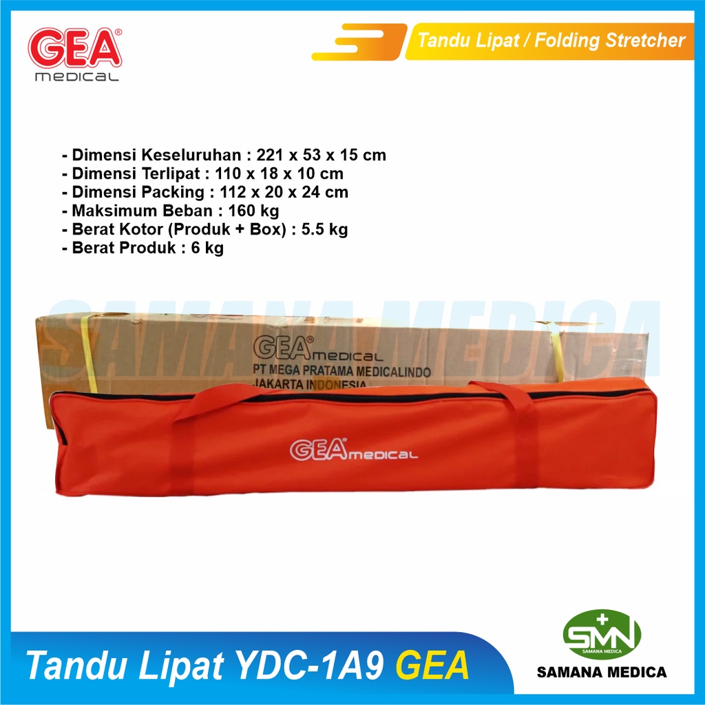 Tandu Lipat 2 / Folding Stretcher 2 GEA - YDC 1A9 Aluminium Kuat Murah