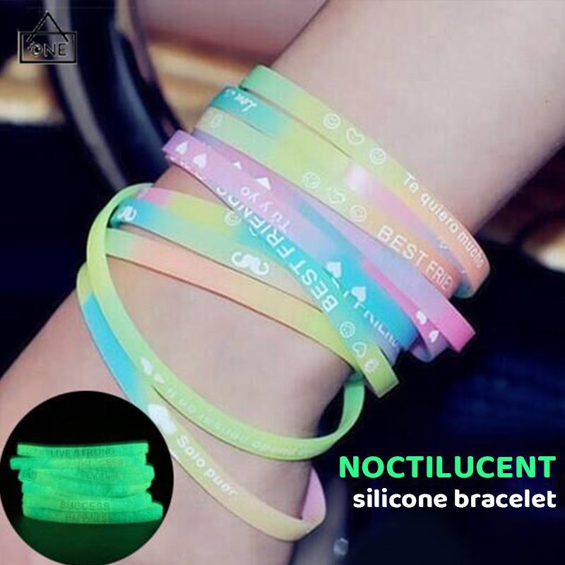 COD❤️Bracelet Silicon Luminous Luminous Couple Wristband Untuk Wanita/Pria-A.one