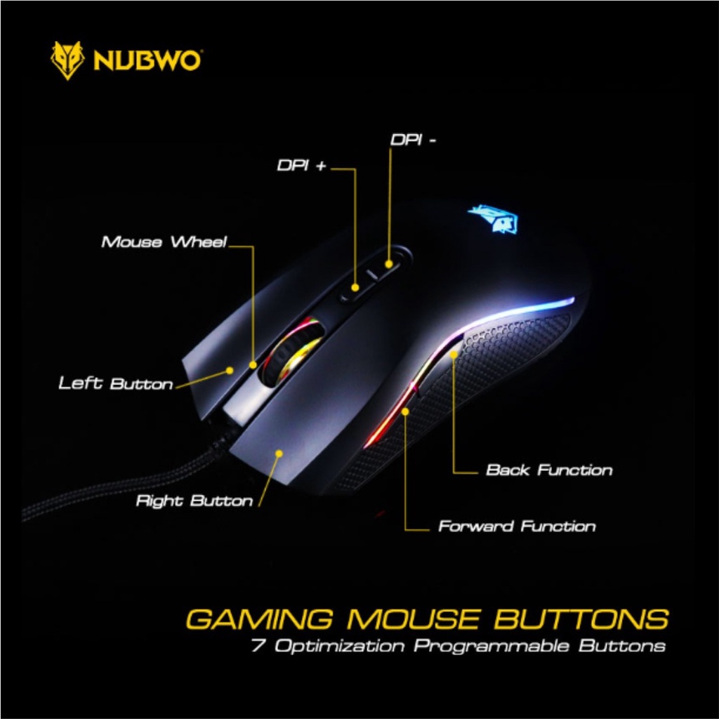 MOUSE NUBWO GAMING NM-89M