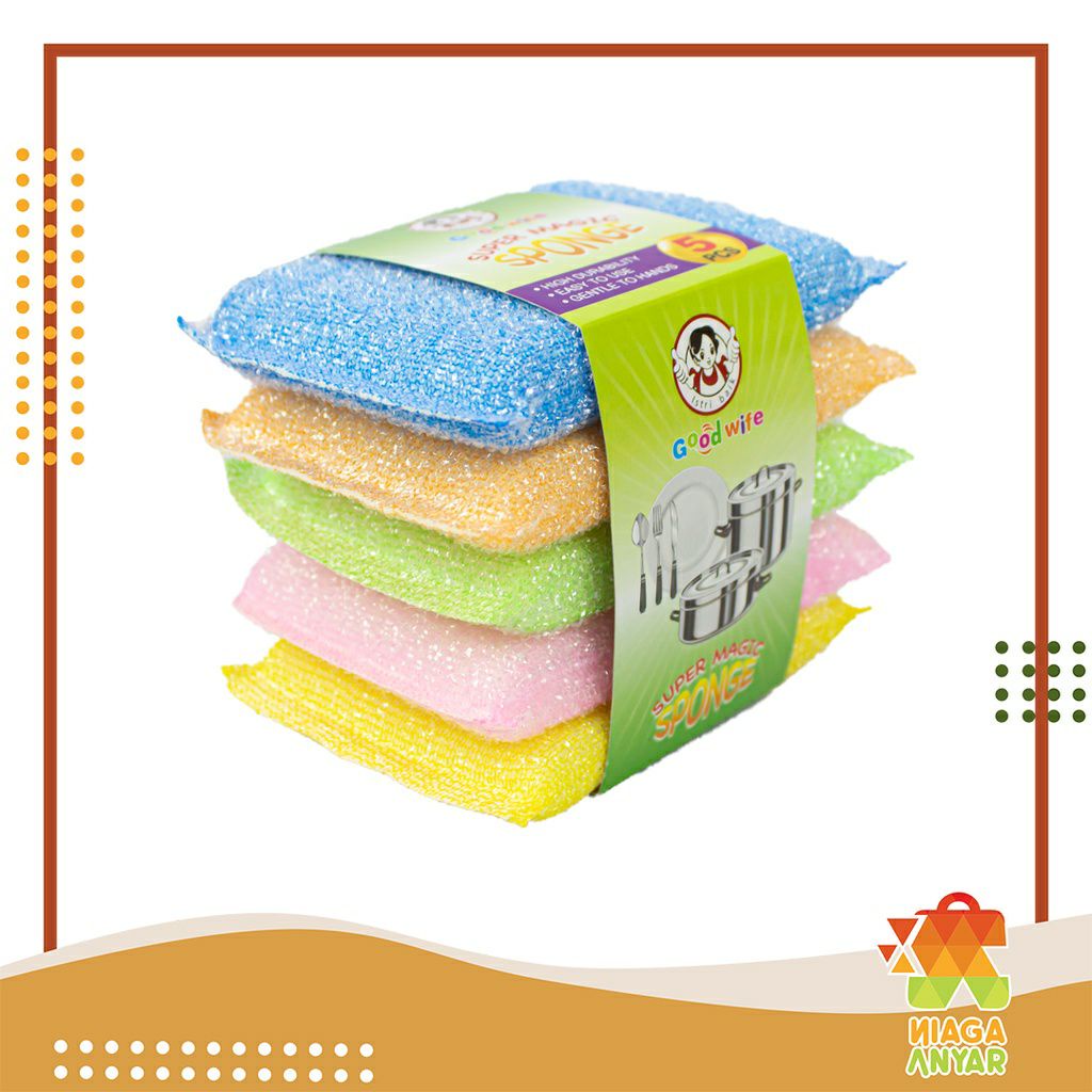 COD SM88 SPON CUCI PIRING WARNA WARNI sponge busa mandi