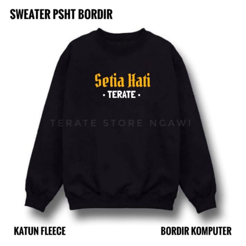 Sweater PSHT Simpel Bordir Sweater Setia Hati Terate Bordir Jaket PSHT Simpel