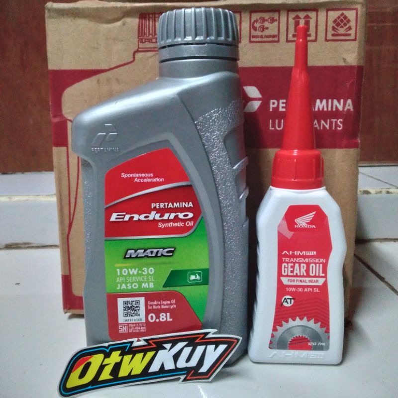 OLI PERTAMINA ENDURO MATIC 800ML + garden honda