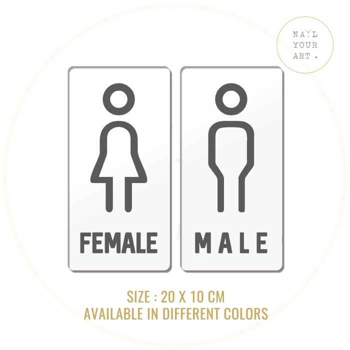 

SIGN AKRILIK TOILET - MALE & FEMALE SET - CUSTOM WARNA