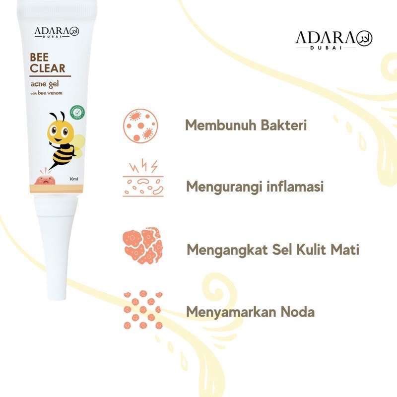 ❤ RATU ❤ Adara Bee Clear Acne Gel Treatment 10 Ml Extra Formula | Gel Jerawat