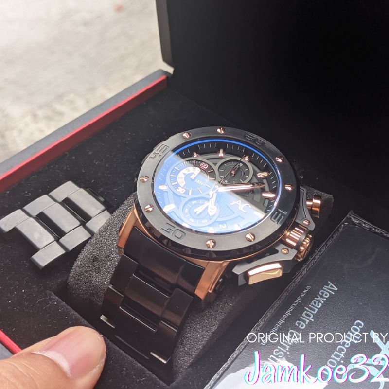 Alexandre Christie 9205 MC Jam Tangan Arloji Alexander kristi Warna Hitam Remaja Cowok Pria Analog O