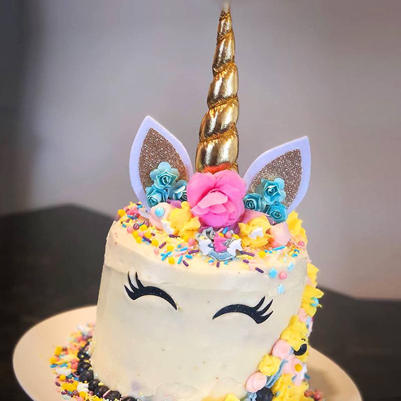 CAKE TOPPER UNICORN TANDUK UNICORN SAYAP DAN MATA UNICORN/CAKE TOPPER TEMA UNICORN DEKORASI CAKE