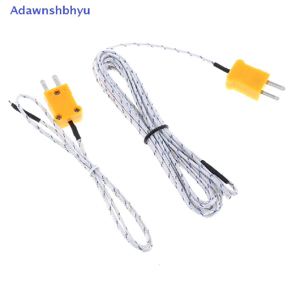 Adhyu 1PC K type sensor Suhu thermocouple probe Kabel Kawat 0.5/4m ID
