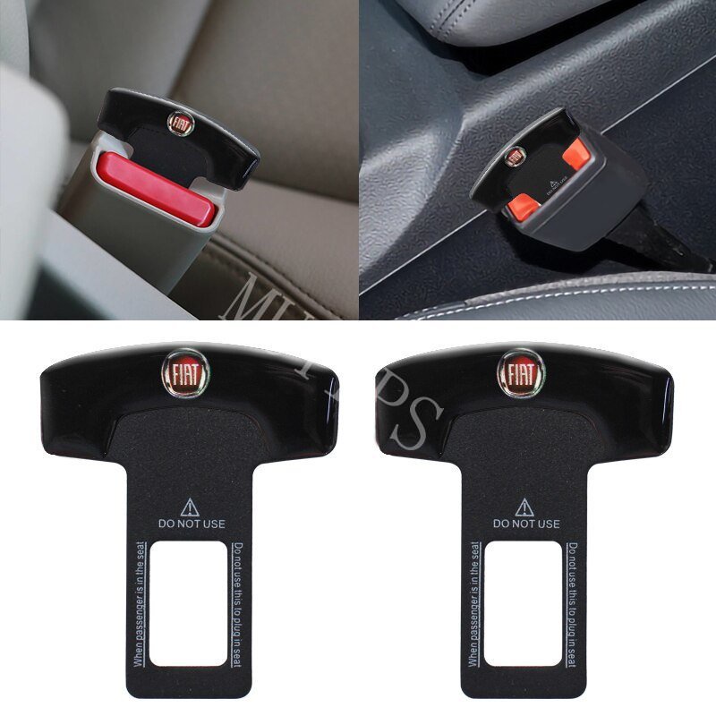 Fiat1/2pcs Klip Gesper Sabuk Pengaman Pengaman Mobil Metal Hard Plug Alarm Stopper Menghilangkan Suara Untuk Punto Palio Argo Stilo Uno Toro 500 Bravo Strada Mobi