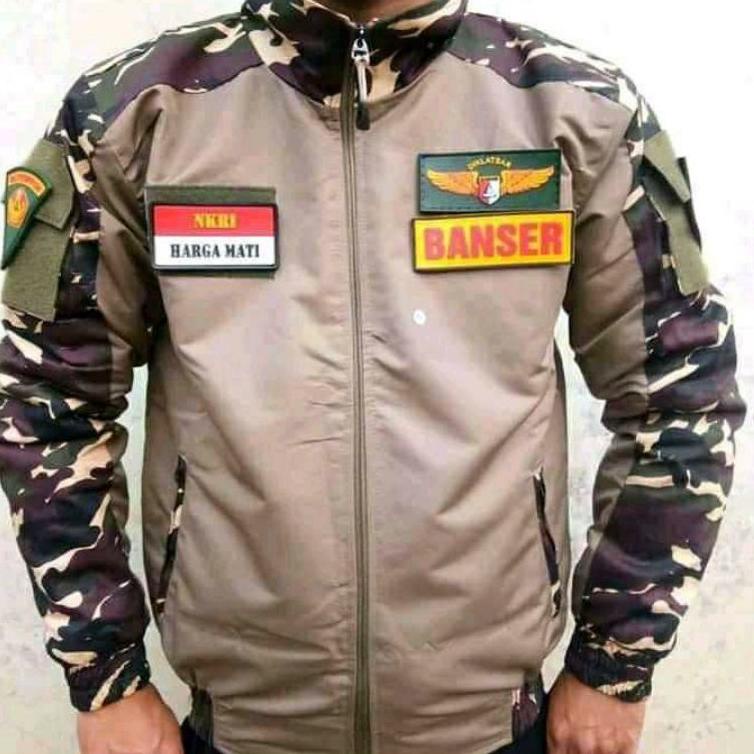 TMR.21De22ᴾ– JAKET BANSER BOMBER KOMBINASI DORENG NASIONAL KATUN TWILL ANTI LUNTUR
