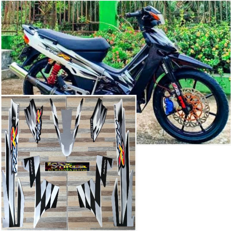 striping original Yamaha F1ZR hitam putih millenium tahun 2000