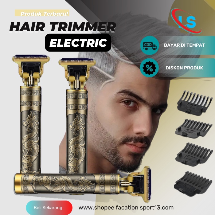 Alat Cukur Elektrik Dragon Hair Trimmer Electric Rechargeable Alatcukur Rambut Kumis Jenggot USB Portable L.S