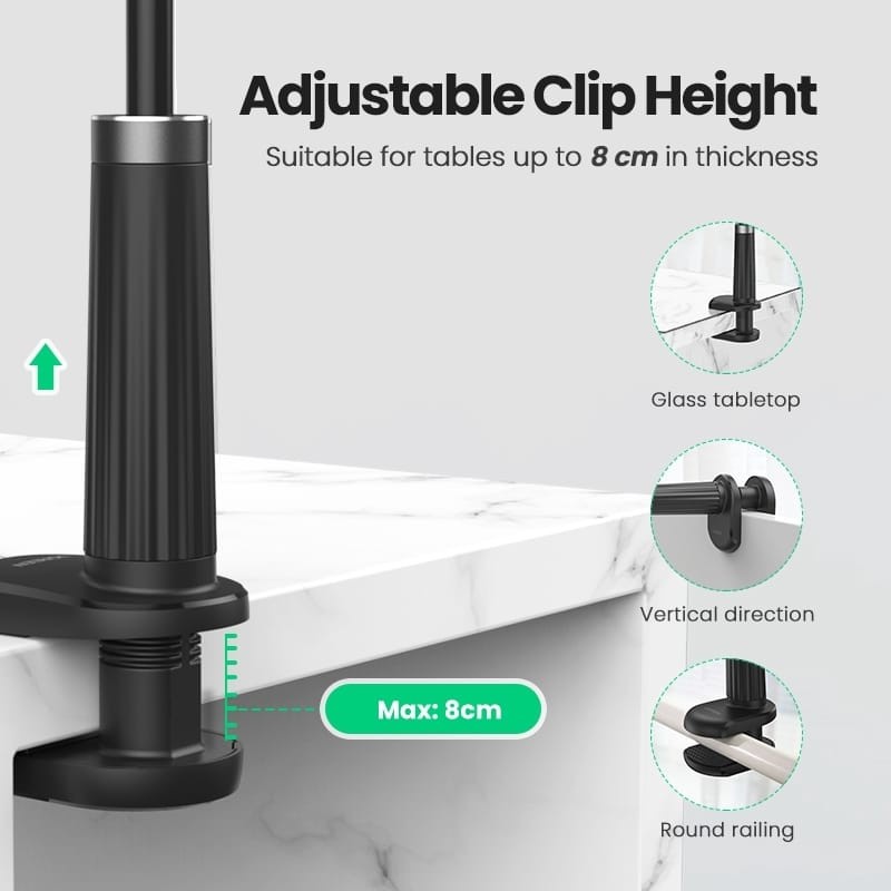BEST DEALS Ugreen Holder Tripod Desk Phone Holder 360 Lazypod Video Vlog Stand Hp Panjang Jepit Meja