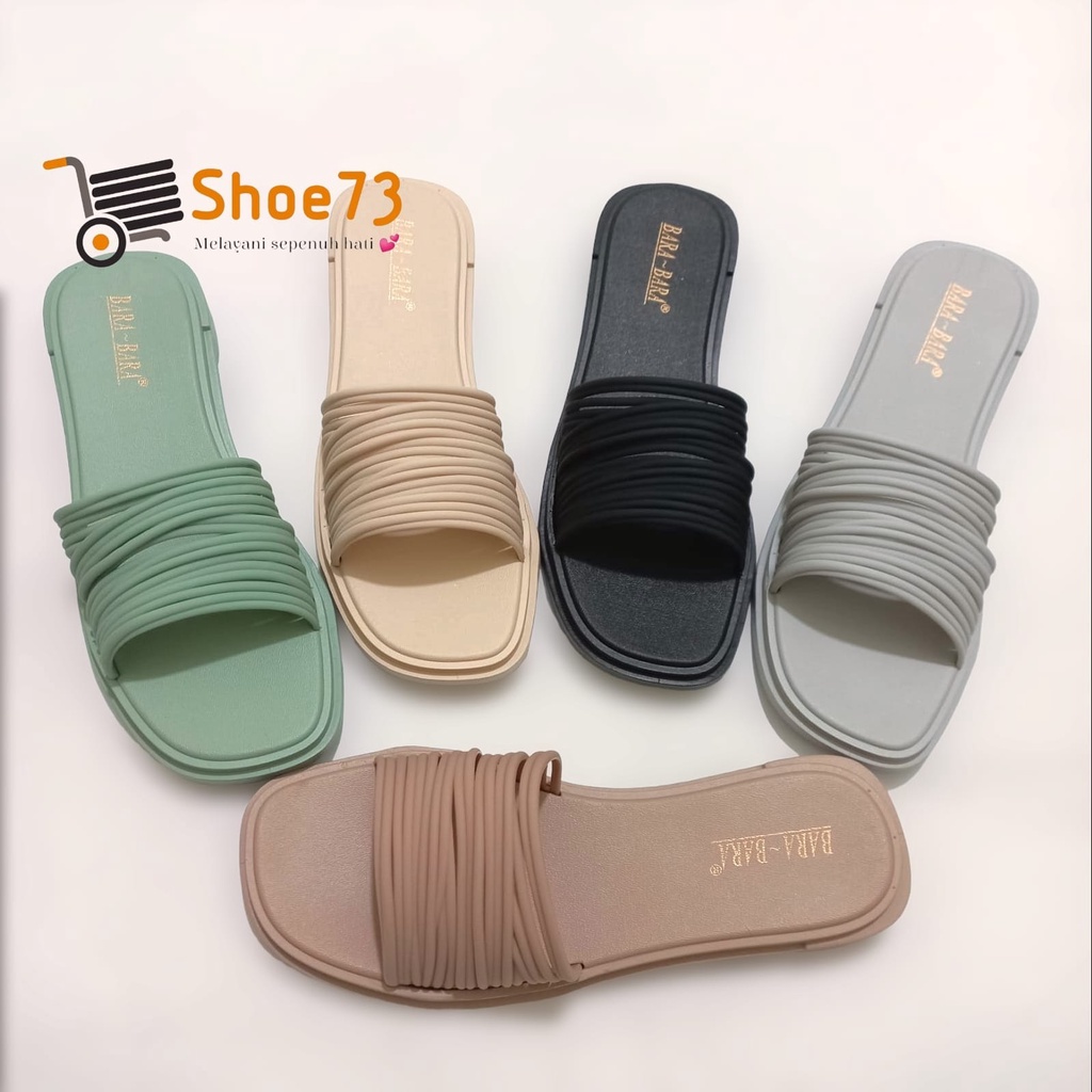 BARA BARA JSL 2205 - 3 SIZE 36-40 ORIGINAL l Sandal Selop jelly wanita l Sendal kokop cewek impor