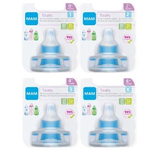 MAM Silk TEAT 0 / 1 / 2 / 3 / 3 spill free / X Silicone Nipple / Dot Bayi from Austria BPA Free - Isi 1pcs &amp; 2pcs