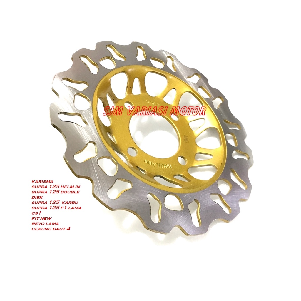 CAKRAM DEPAN SUPRA KARISMA REVO 100CC SUPRA FIT NEW SUPRA FIT LAMA SUPRA 125DD SUPRA 125 KARBU MOTIF DAYTONA BAUT 4 BAUT 5 CEKUNG