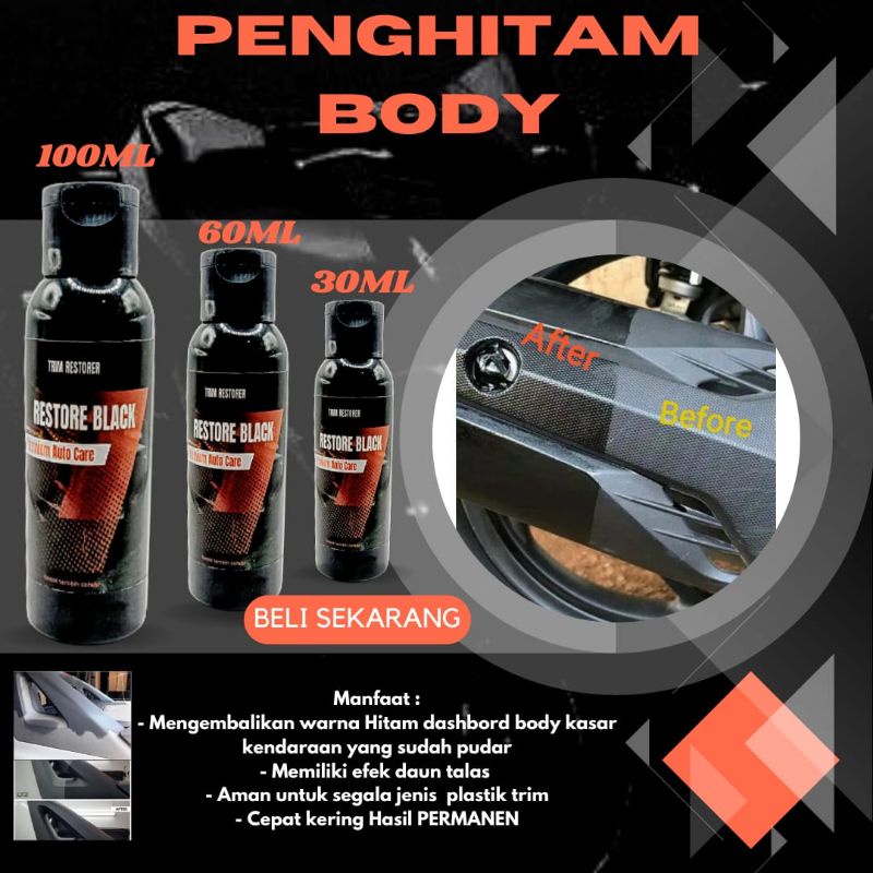Penghitam Body motor  Permanen Penghitam dashboard mobil Penghitam body Mobil Penghitam body Motor k
