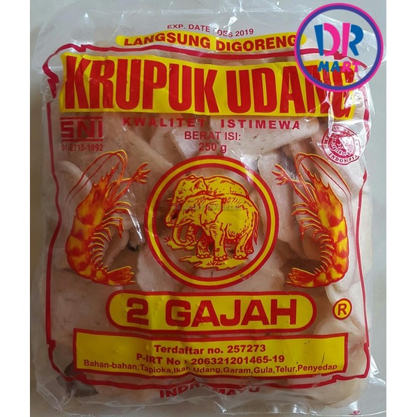 

Kerupuk Udang Cap 2 Gajah 250gr