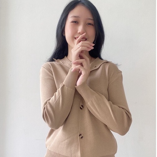Cardigan Korea Lengan Panjang Cardigan Polos Wanita