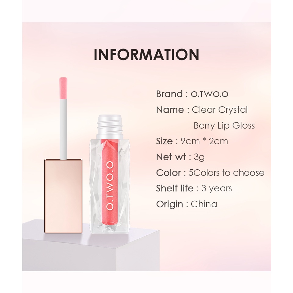 O.TWO.O Clear Crystal Berry Lip Gloss