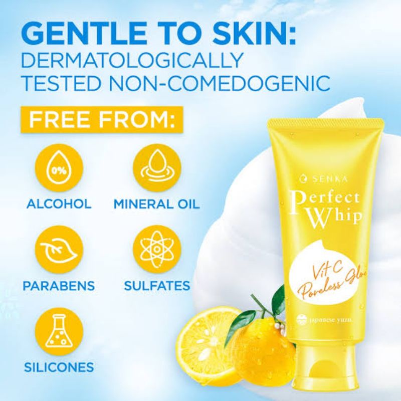 Senka Vit C Poreless Glow Perfect Whip Foam